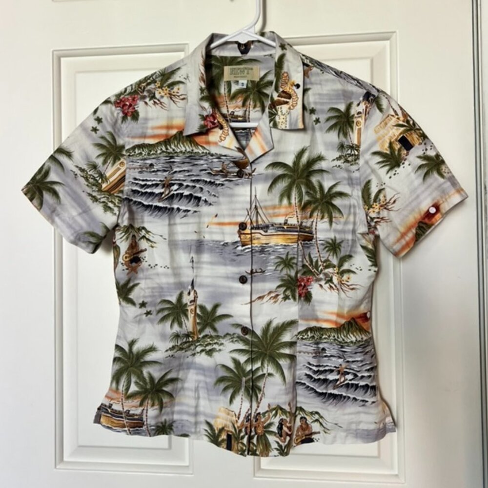 Newt At The Royal Honolulu Hawaii Button Down Aloha Shirt